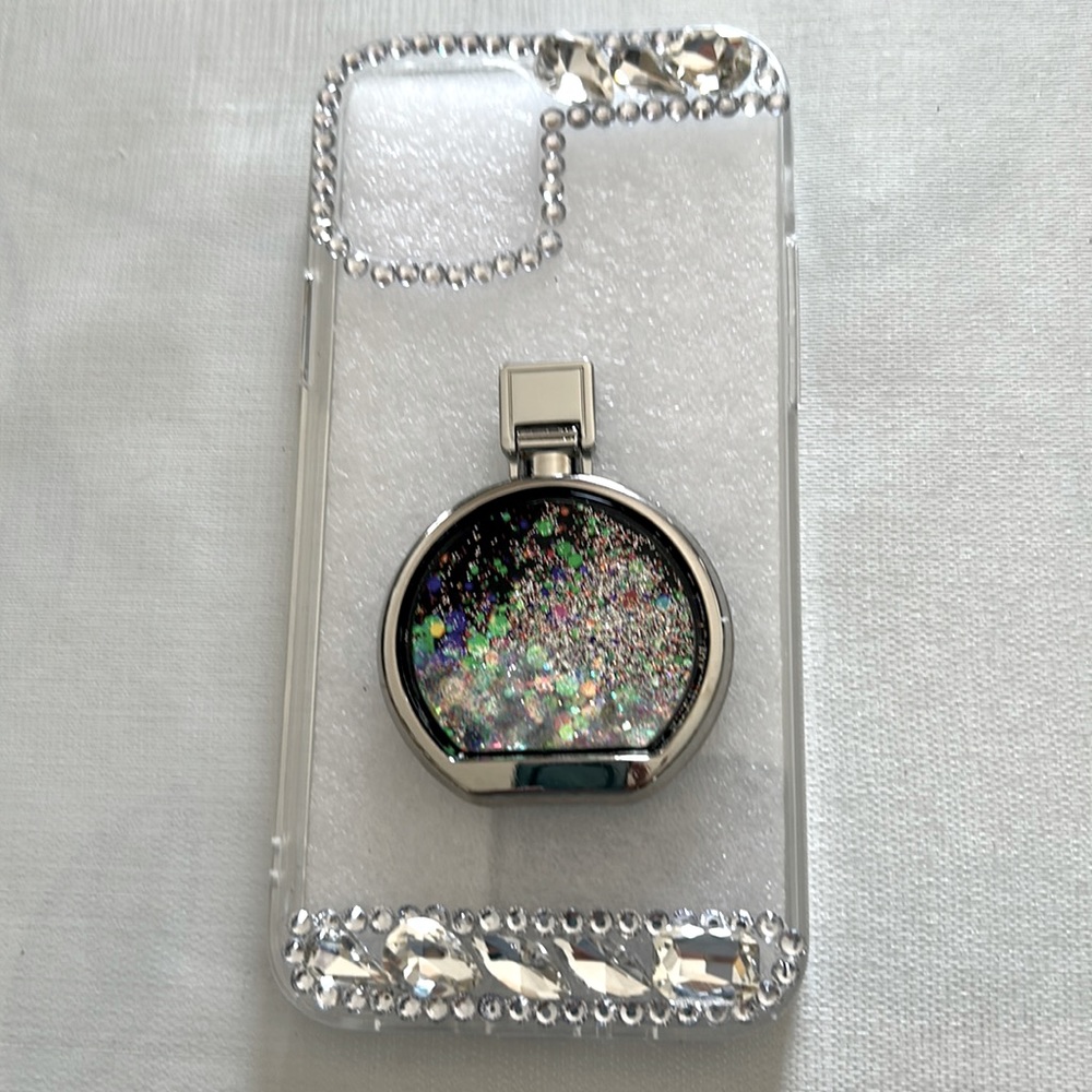 iPhone 12 Bling case with stand.